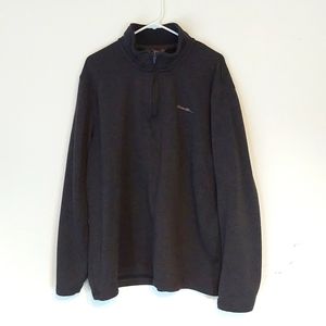 Eddie Bauer, XXL, Dark Gray, 1/4 Zipper Pullover Sweater.